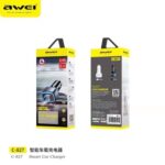 AWEI C-827 Smart Car Charger / Auto Intelligente 2.4A Fast Charging / Dual Output