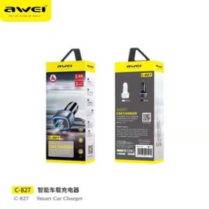 AWEI C-827 Smart Car Charger / Auto Intelligente 2.4A Fast Charging / Dual Output