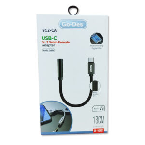 GO-DES USB-C TO 3.5MM FEMALE ADAPTER GD-UC027