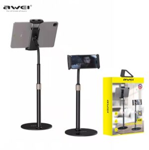 Awei X18 Portable Universal Phone Holder Desk Desktop Metal Foldable Stand Extend Holde