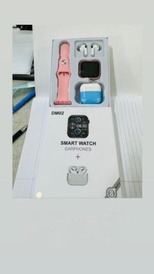 DM02 Smart Watch Pack Watch8 with Earphones Support BT Phone Talking Smart Watch with Earbuds
