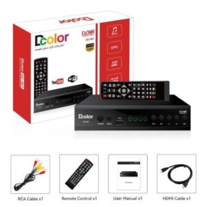 DCOLOR DVB T2 WIFI SET TOP BOX DIGITAL STB SUPER HD - DC-001