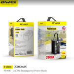 AWEI P180K POWERBANK 20000MAH 22.5W BLACK USB/PD + DISPLAY