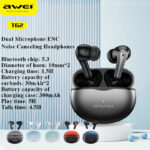 Awei T62 4 Mic ENC Earphones