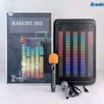 iKARAOKE BOX BTS-1809-Super Bass with Troley Dual 12 inch portable Flame lamp Wireless bluetooth speaker