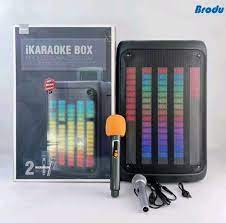 iKARAOKE BOX BTS-1809-Super Bass with Troley Dual 12 inch portable Flame lamp Wireless bluetooth speaker