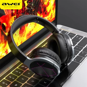 AWEI Gaming Headset Bluetooth V5.0 3D Sound Foldable Wireless Wired Headphone 5000mAh Battery with External Microphone A799BL