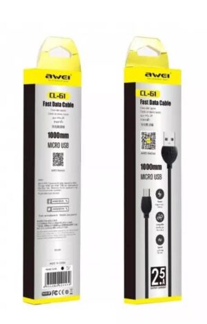Awei CL-61 Micro-USB Cable 1.0m 2.5A Black And white