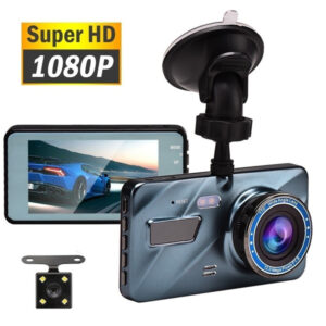 HD 1080P Dual Lens Vehicle Black Box Car DVR 4 inch 170 Degree View Wide Angle Loop Recording Motion Detection Car Dash Camera