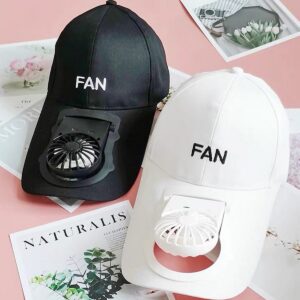 USB Rechargeable Fan Cap Sun Hat with USB Fan