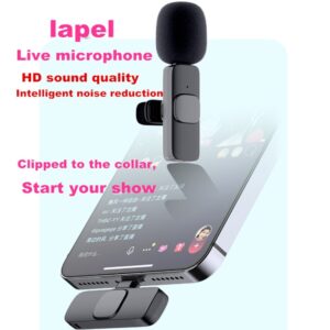 New K8 lapel mic Wireless Bluetooth Collar Clip Microphone Live Broadcast Outdoor Short Video Recording Radio Interview Noise Reduction Microphone