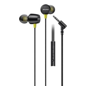 AWEI L5 Magnetic Adsorption 3.5mm Wired In-ear Metal Earphone Stereo Phone Headset with Wire Control Mic
