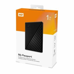 WD 1TB My Passport Portable External Hard Drive Black