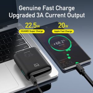 Awei P115K Mini Portable Power Bank 9000mAh PD Fast Charging 22.5W Max Type C USB Charge Travel Powerbank For All Cell Phone