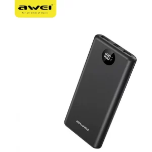 Awei P117K PD 22.5W Power Bank 10000mAh Phone Fast Charge Dual USB Port Type-C Charging Slim Led Digital Display Powerbank