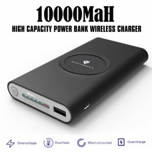 Universal Qi Wireless External Battery Backup Charger & Power Bank 10000Mah