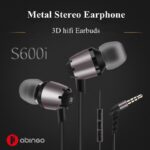 Abingo S600i In Ear Bass Headset with Microphone Stereo Hifi Earphone 3.5mm Jack Wired Earbuds Volume Control for Xiaomi/Samsung