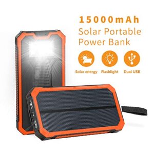 PowerGreen Portable Solar Power Bank 15000mAh LED Light Handy Charger Mini Solar Panel for Mobile Phone