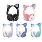 2021 New Design Stn99 Cat Ear Headsets Wireless Earphone Cheap Earphone Headset For Gaming
