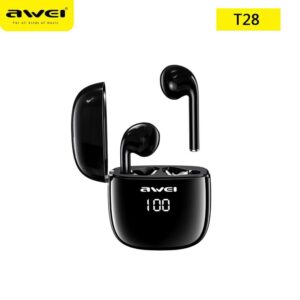 Awei T28 Bluetooth V5.0 Ture Wireless Sports TWS Headset with Charging Case