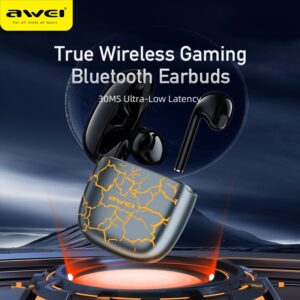 AWEI T28 Pro RGB In-ear TWS Bass Low Latency Wireless Earphones Bluetooth-Compatible 5.1 With Mic For iPhone 13 Hauwei Xiaomi