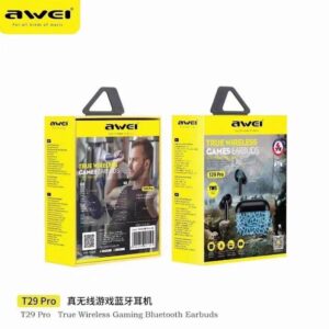 AWEI T29 Pro Wireless Headphones Bluetooth-compatible 5.1 Earphone Touchscreen TWS RGB Stereo In-ear Headset Earbuds