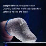 Flydigi Wasp Feelers 5 Fiberglass Finger Sleeve Flexible Glass Fiber Gloves for Mobile Games for iOS Android for PUBG Gaming