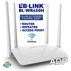 LB-link BL-WR450H 300MBPS WiFi N Router, Repeater, Access Point 4 High Gain Antenna